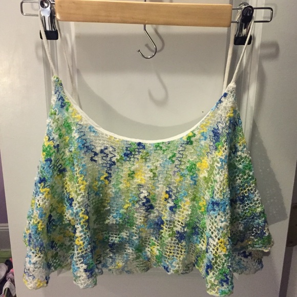 Vintage Havana Crochet Flare Crop Top