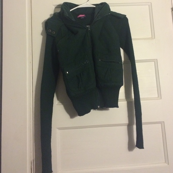 Green sweater jacket