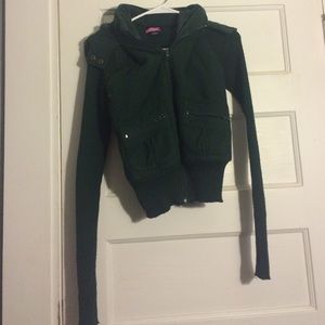 Green sweater jacket