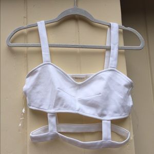 ANGL White cut out crop top🔥🔥