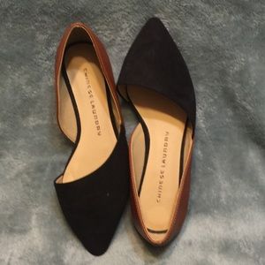Chinese Laundry Black and Camel Flats