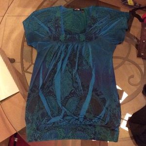 Blouse with banded bottom