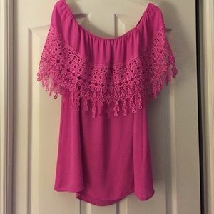 Beautiful bohemian pink top