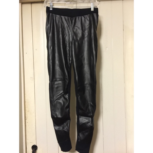 NWOT Victoria Secret leather front leggings