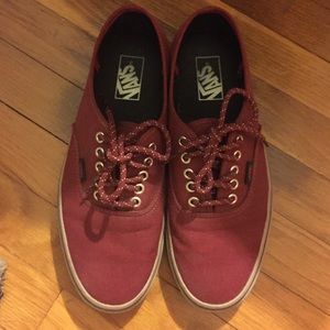 maroon and grey vans
