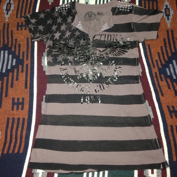 Women's Affliction American Customs T-shirt.