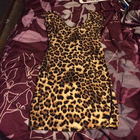 Tight fitted cheetah print dress