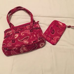 Vera Bradley purse and zip around wallet.