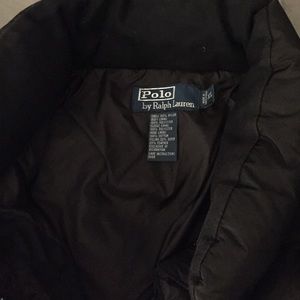 Black men's polo bubble jacket