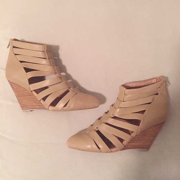 Nude strappy ALDO wedges