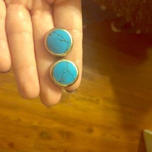 Silver turquoise earrings