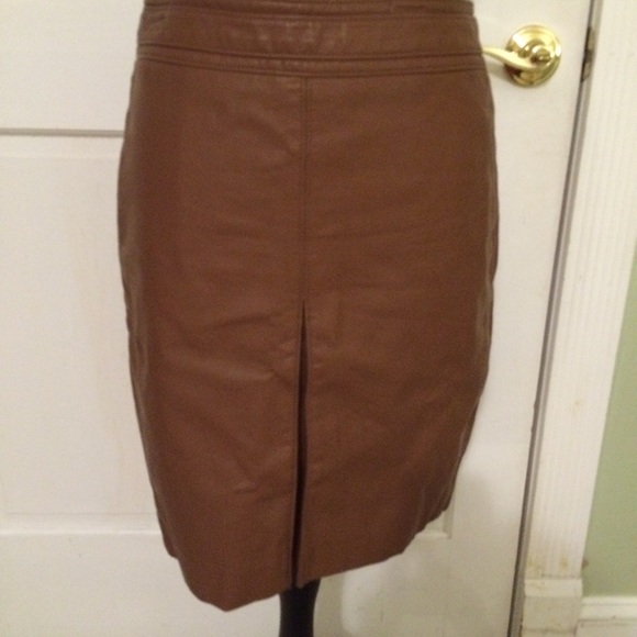 The Limited Brown faux leather skirt