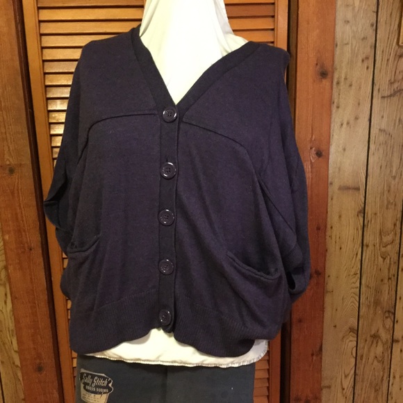 Purple Cardigan Sweater