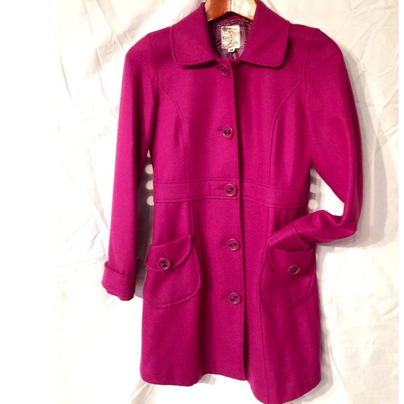 TULLE wool with grommet button coat Sz: M