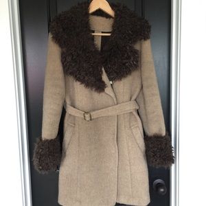Vintage Hysterics faux fur collar wool coat