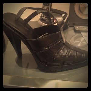 Alexander Wang basket weave ankle strap sandal