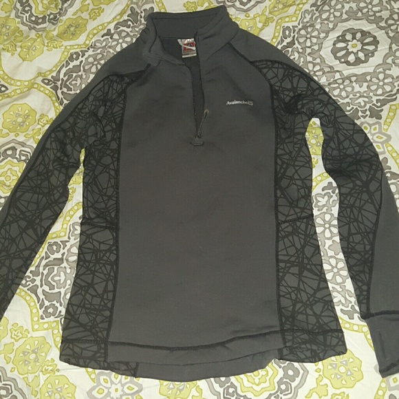 Quarter zip with thumb holes