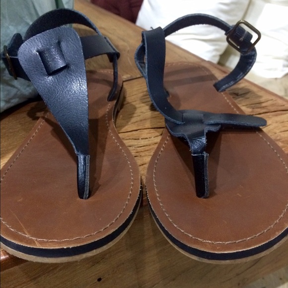 Gold buckle sandals