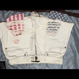 American Flag inspired shorts