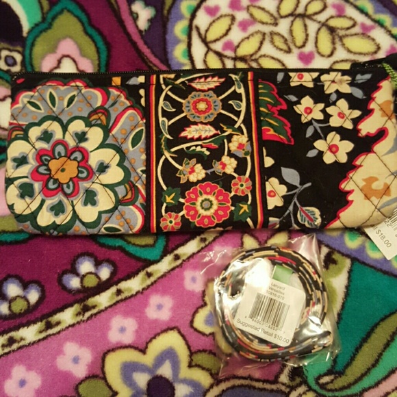NWT Vera Bradley brush and pencil and lanyard