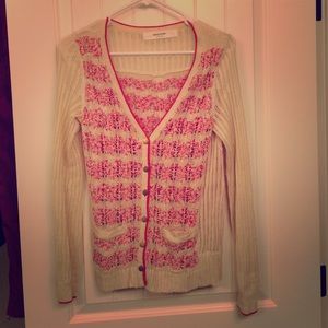 Anthropologie button down sweater