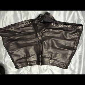 Leather High waisted shorts