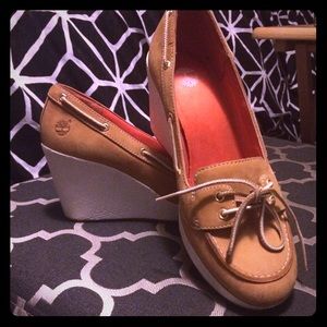 Timberlands wedge loafers