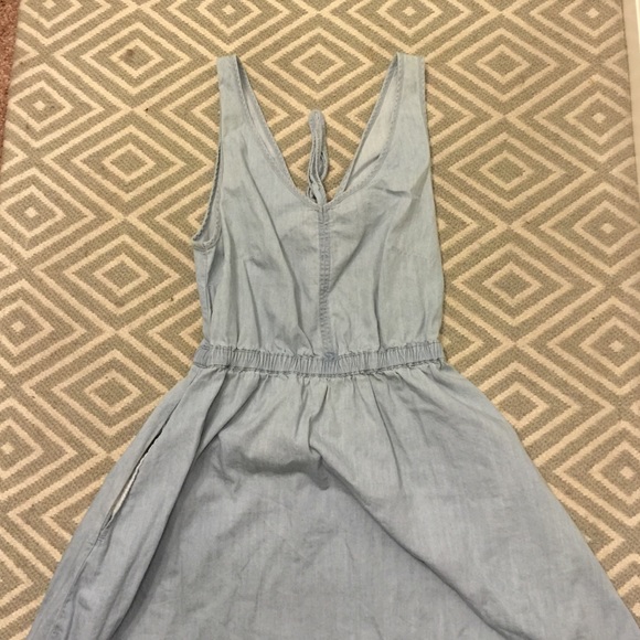 Open back denim dress