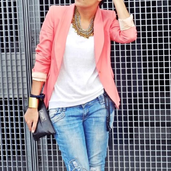 Zara Jackets & Blazers - 💞 Zara Peach Pink Blazer NWOT