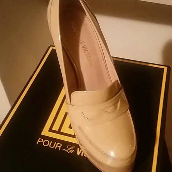 Nude colored 4 inch heels