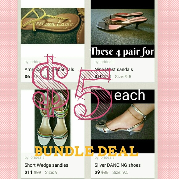 4 pairs of sandals in Excellent Condition