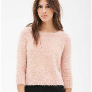 Forever 21 blush fluffy sweater