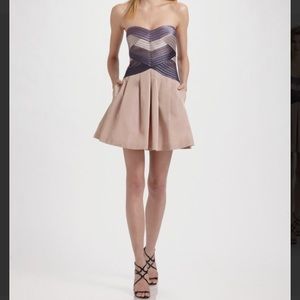 BCBG MaxAzria strapless cocktail dress