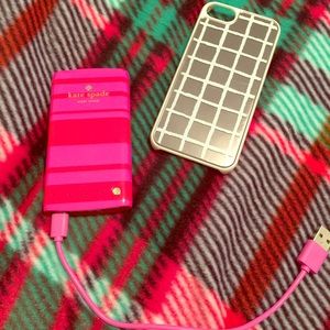 Kate spade phone case and charging case iPhone5!