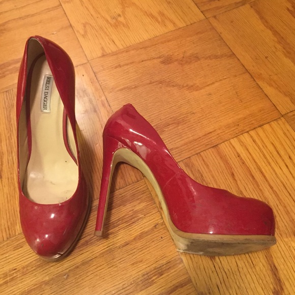 Kelsi Dagger Shoes - Patent platform pumps