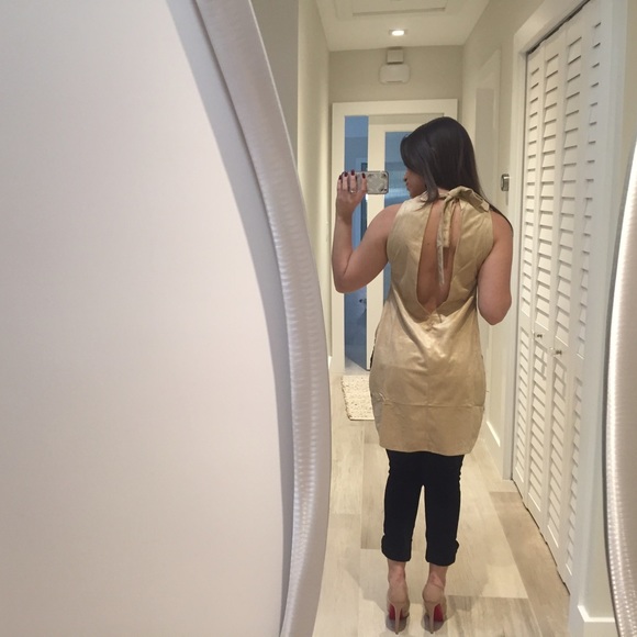 Suede high-slit top - Picture 4 of 4