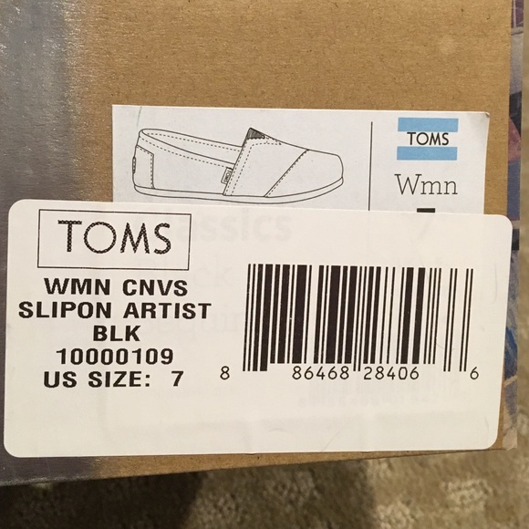 Women's Canvas Slipon Artist Black Toms