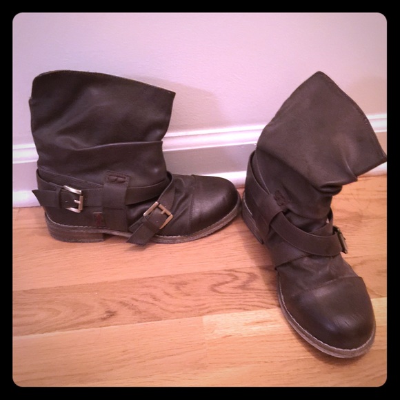 Rebel nature brown with buckle booties