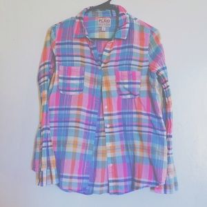 Rainbow button down