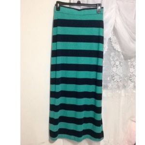 Striped maxi skirt