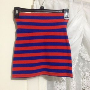 Striped mini skirt