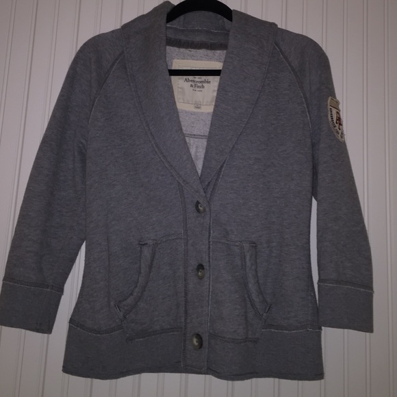 ABERCROMBIE & FITCH button up sweatshirt. size L
