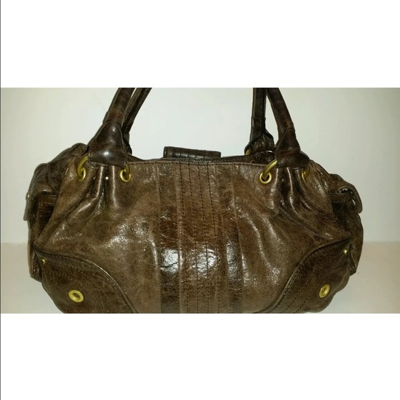 SOLD!Juicy couture distressed leather brown purse! - Picture 3 of 4