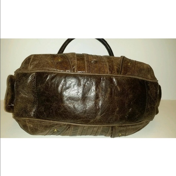 SOLD!Juicy couture distressed leather brown purse! - Picture 4 of 4