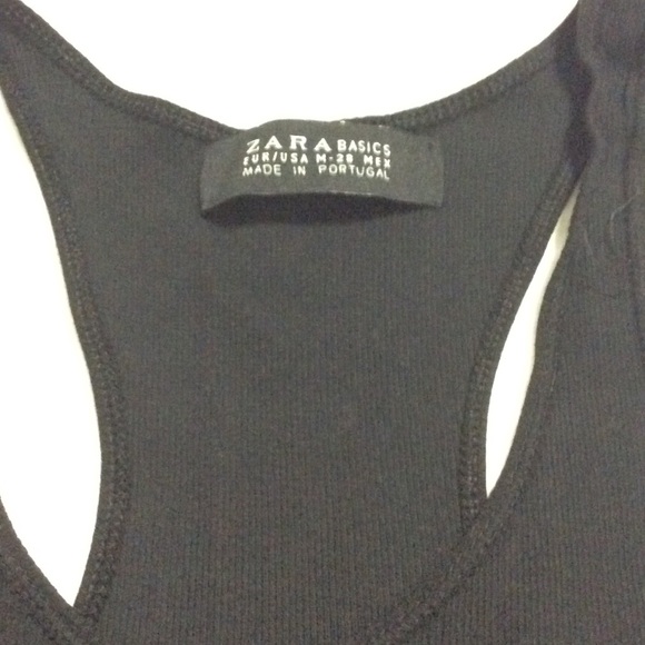 Zara Basic Black Racerback Tank - Picture 3 of 3