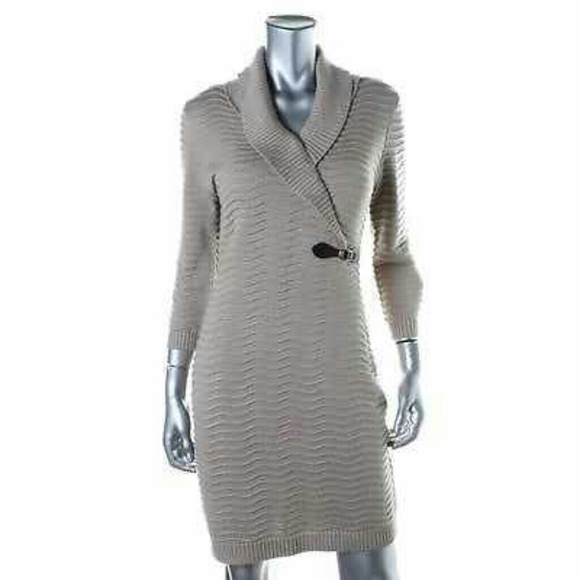 Calvin Klein Ribbed Sweaterdress.