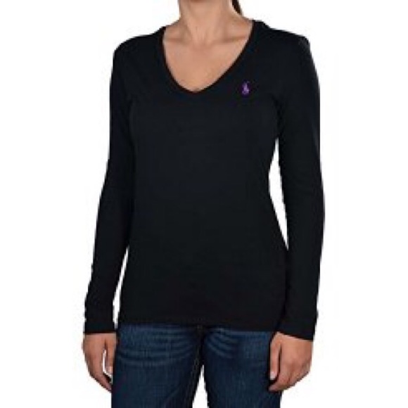 Ralph Lauren Tops - Ralph Lauren Black Vneck