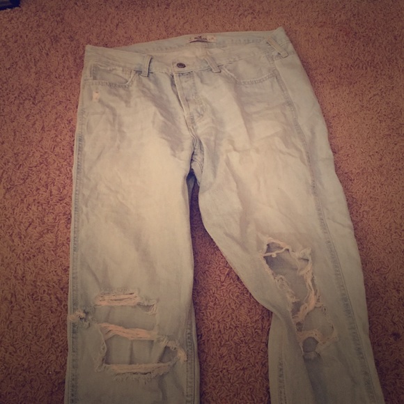 Hollister light wash boyfriend jeans