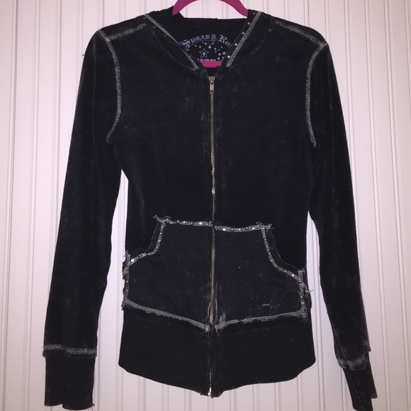 🎀zip up hoodie by SUGAR ROX. size medium.