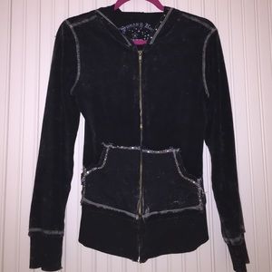 🎀zip up hoodie by SUGAR ROX. size medium.